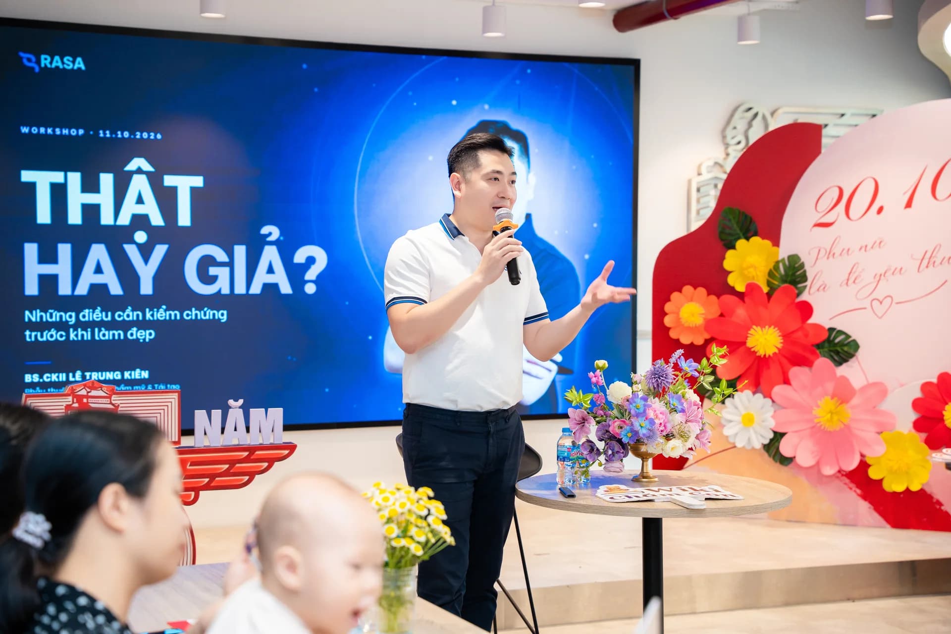 Dr. Le Trung Kien presenting "Real or fake?" at the workshop