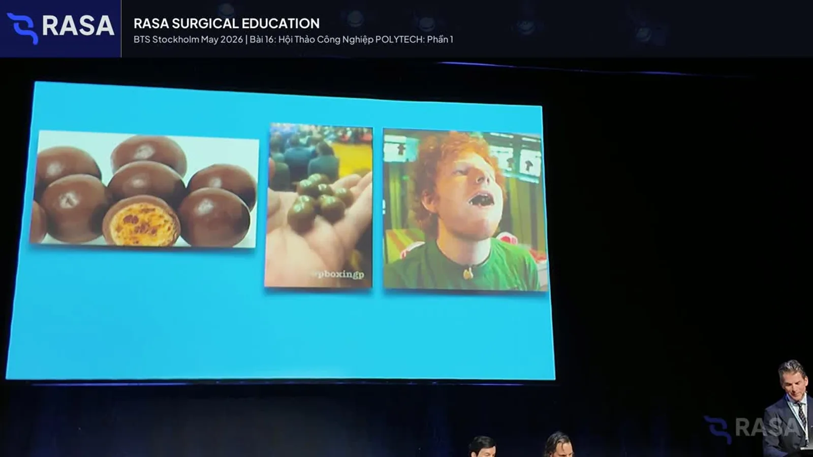 Frame from the implant material technology lecture in BTS Day 2