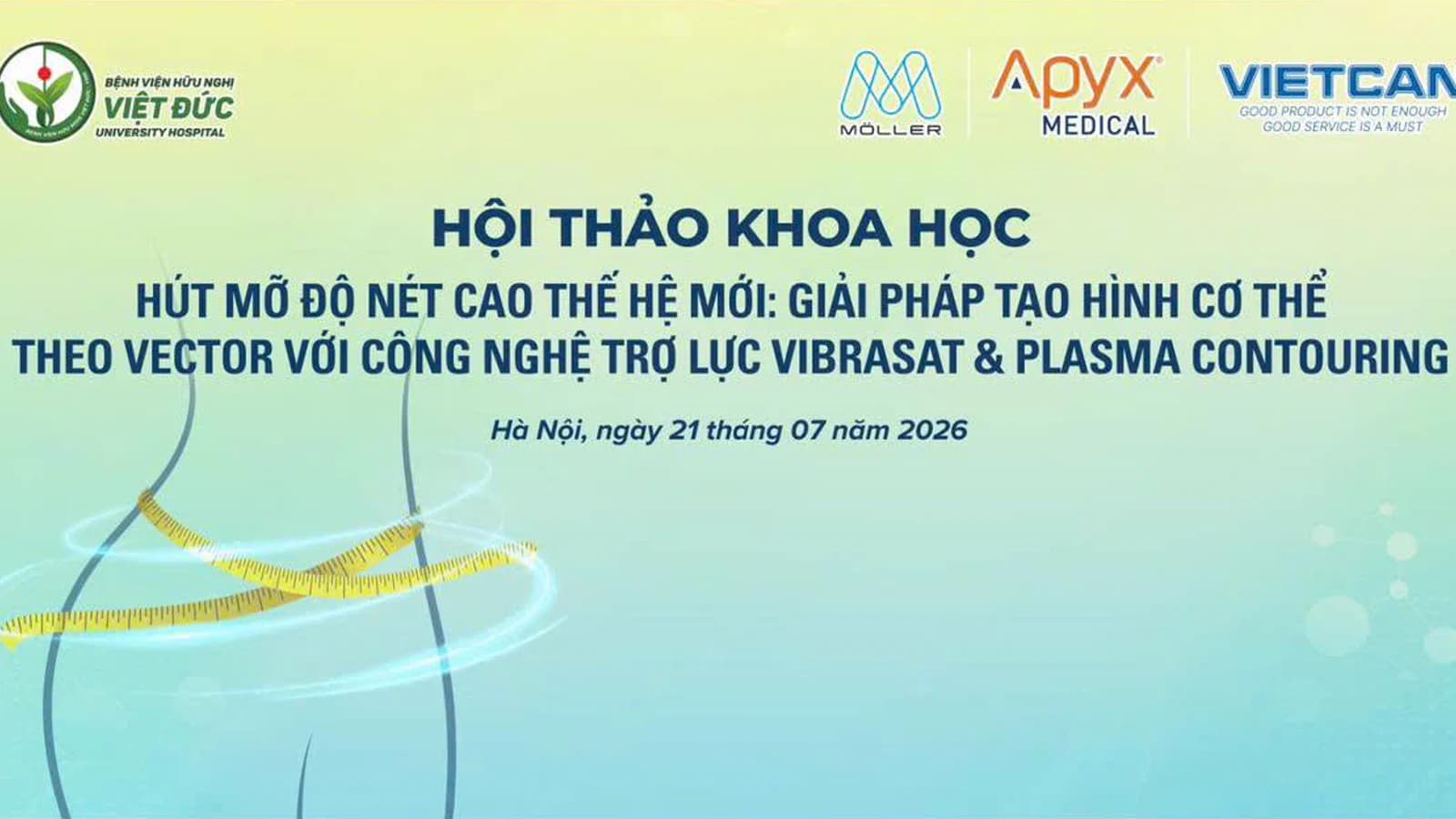 RASAxVietCan - workshop khoa học về hút mỡ độ nét cao và tạo hình cơ thể theo vector ngày 21 tháng 7 năm 2026 tại Hà Nội
