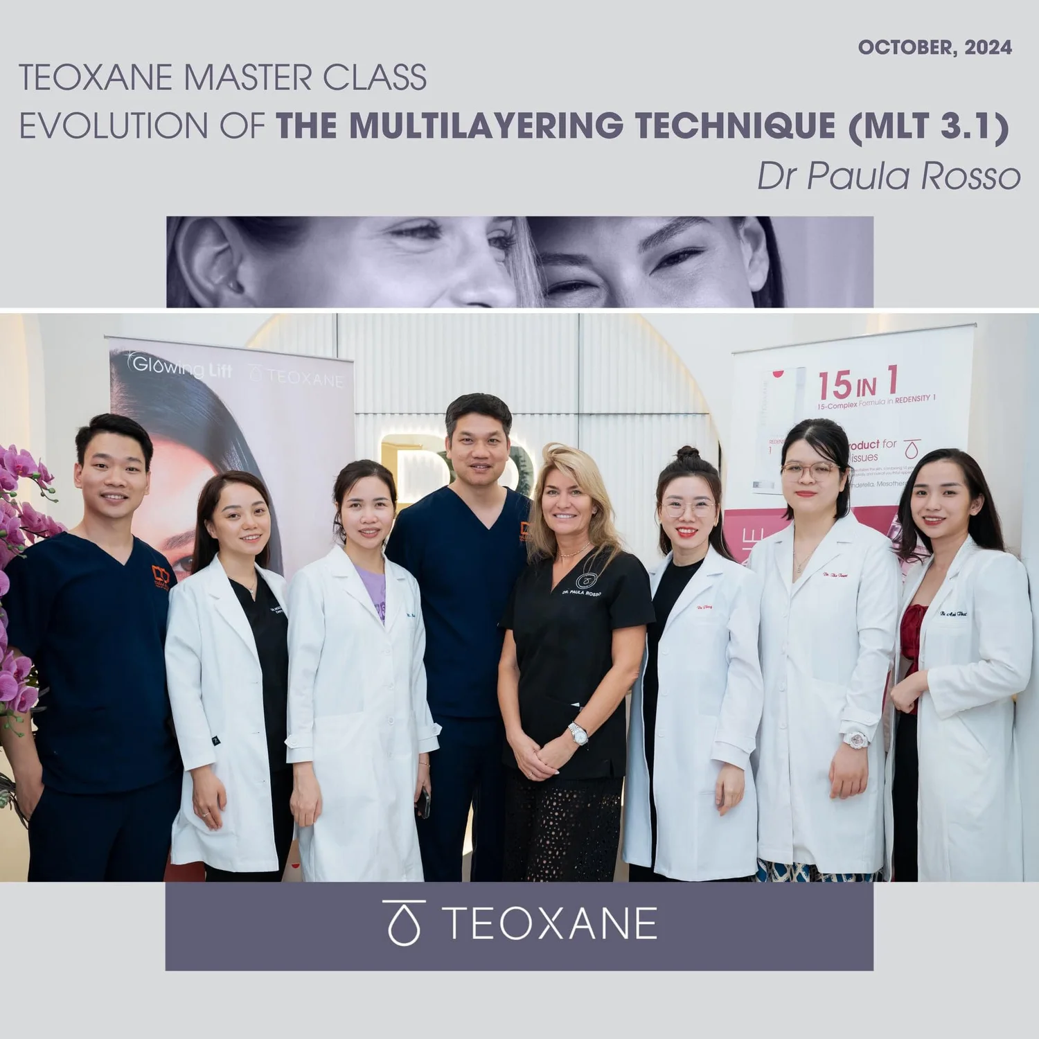 BS.CKI Nguyễn Vân Anh tham dự Teoxane Master Class về kỹ thuật multilayering